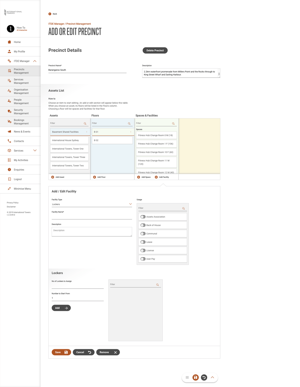 ITDE-PrecinctDetails-addfacilities